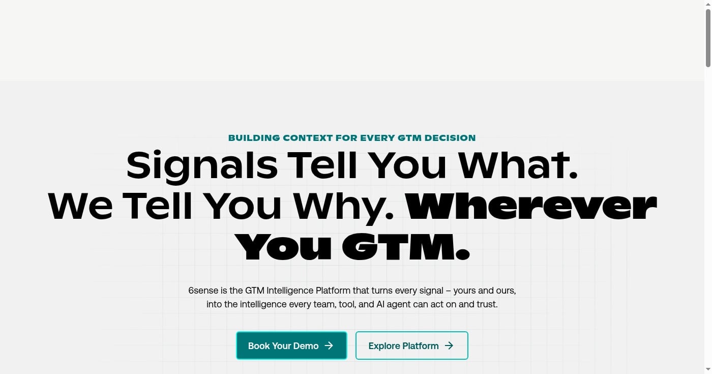 6sense product screenshot