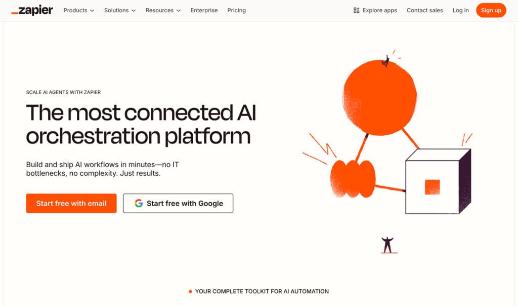 Zapier Interfaces homepage, June 2025