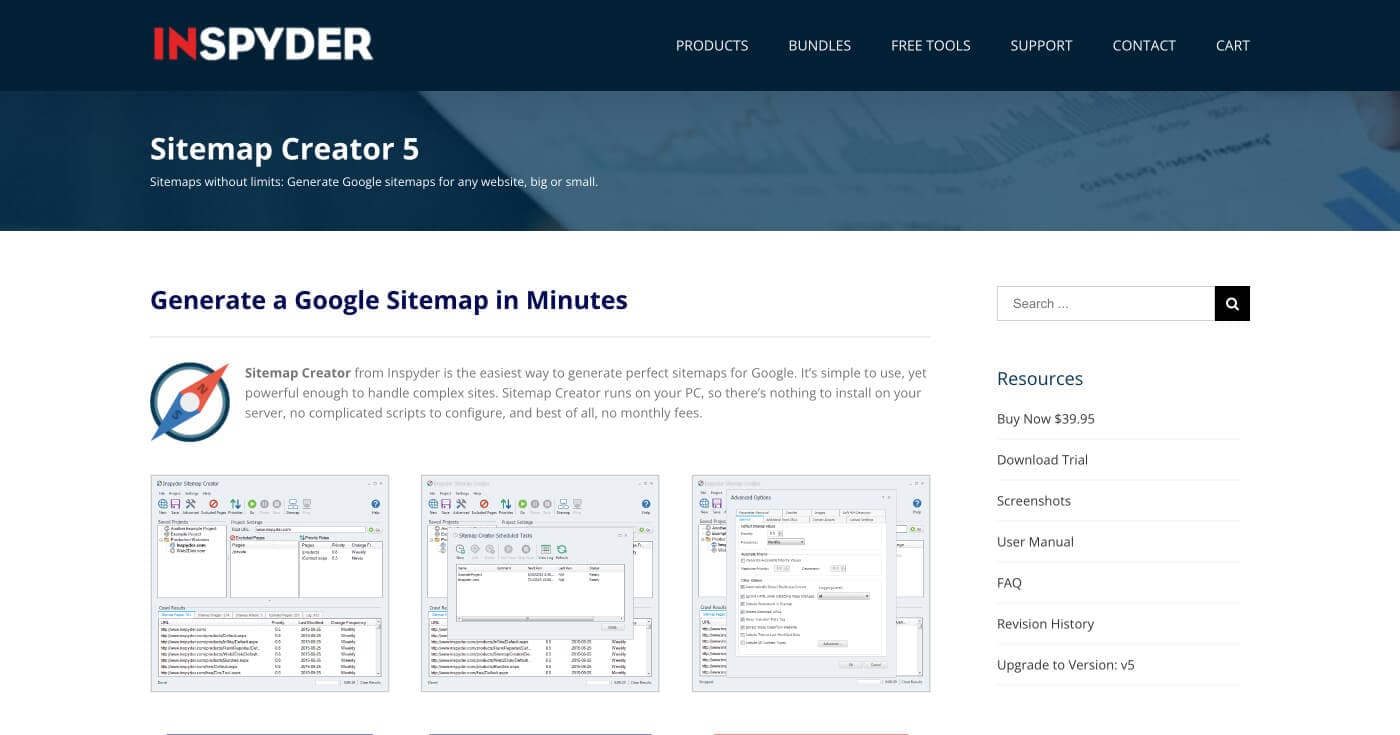 Inspyder Sitemap Creator