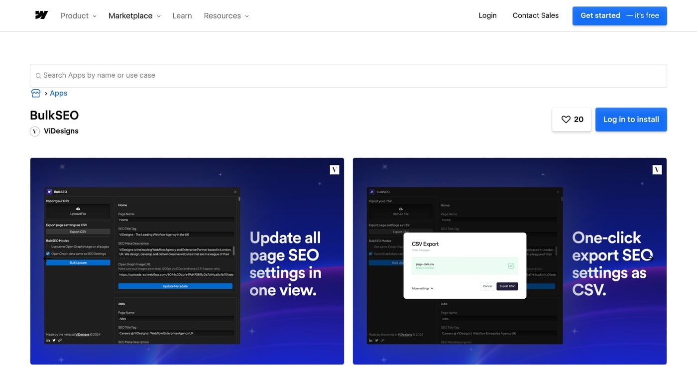 Bulkseo screenshot homepage
