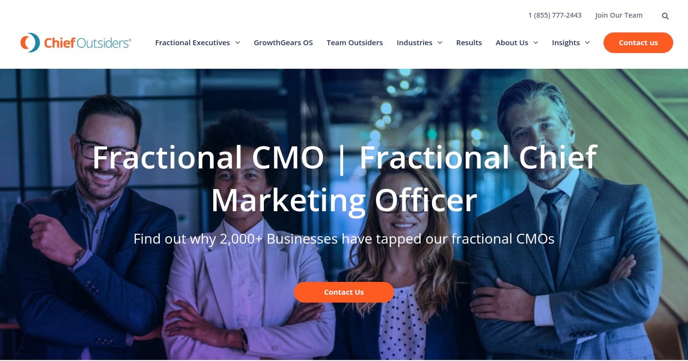 Chief Outsiders fractional CMO matching platform