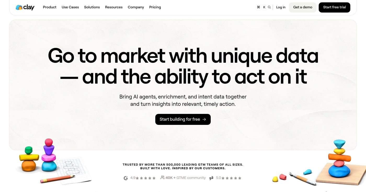 Clay homepage