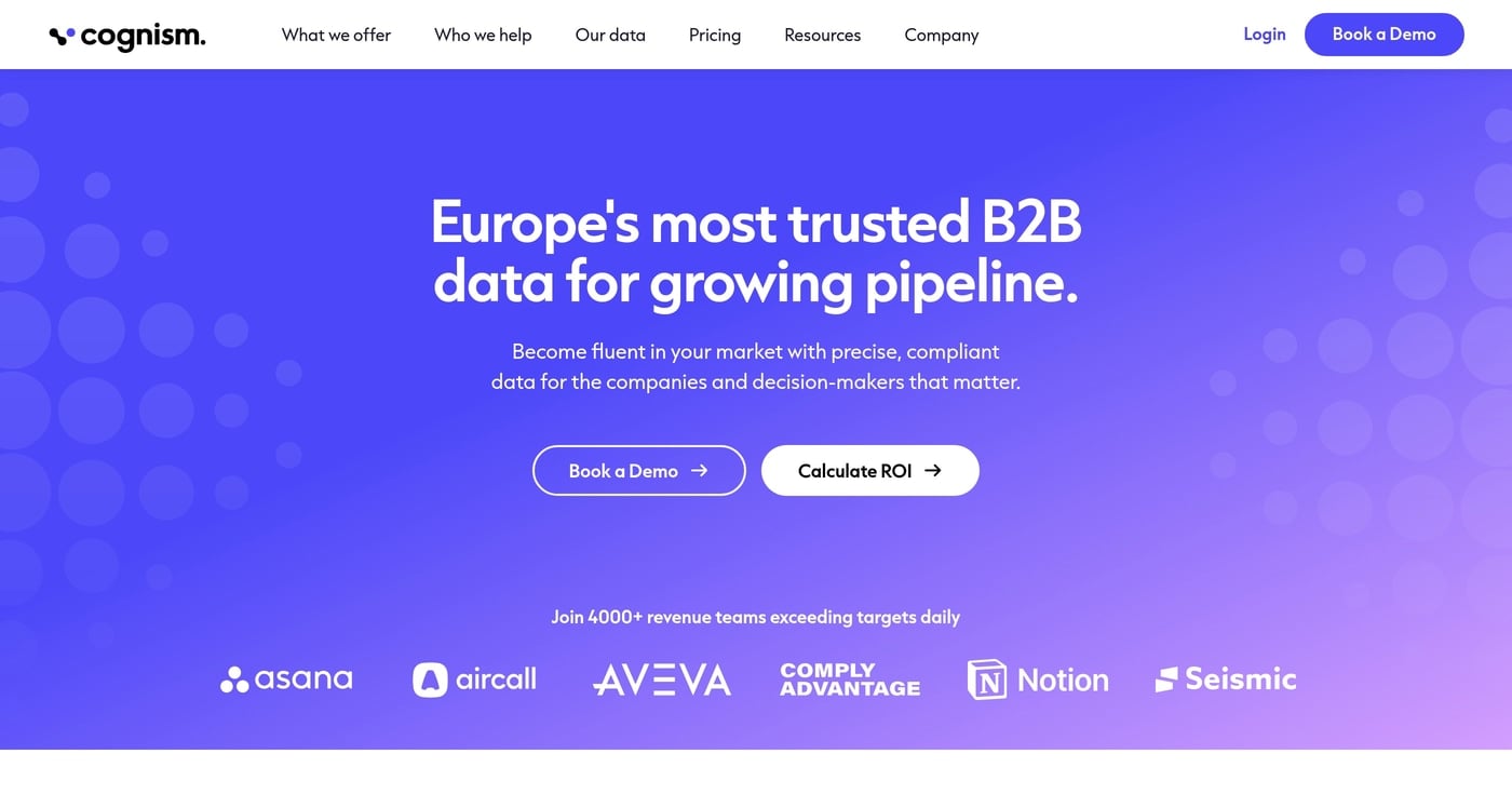 Cognism homepage