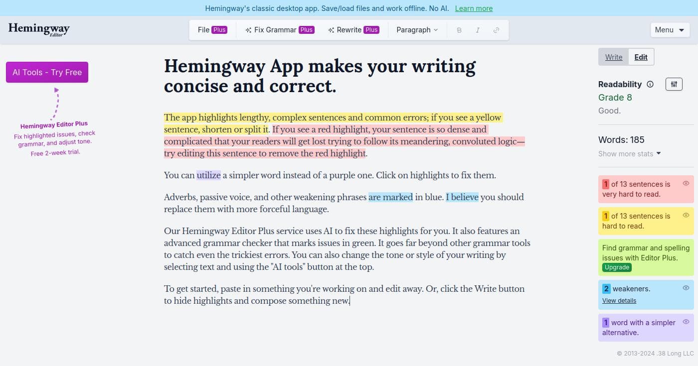 Hemingway Editor