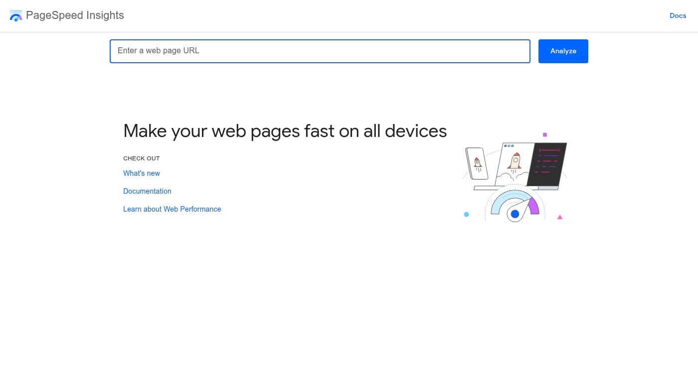Google PageSpeed Insights Core Web Vitals report