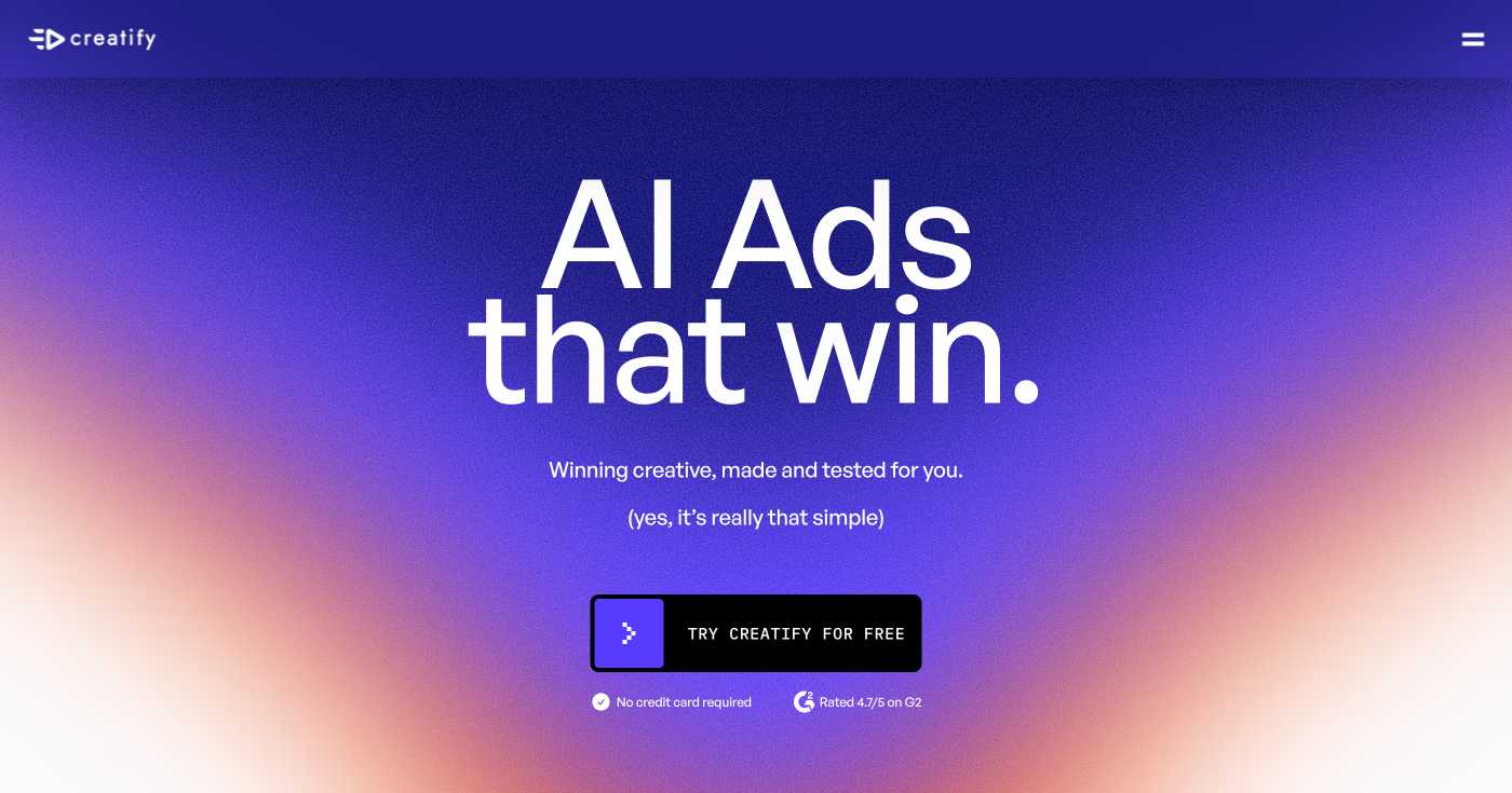 Creatify AI video generator specialized for e-commerce product videos and advertising campaigns
