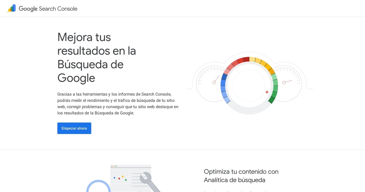 Google Search Console about page — free SEO data from Google