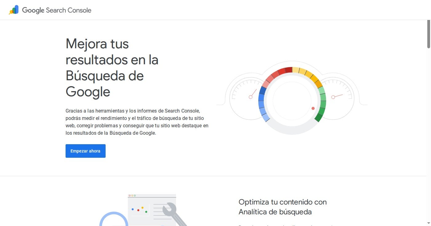 Google Search Console overview showing search performance data