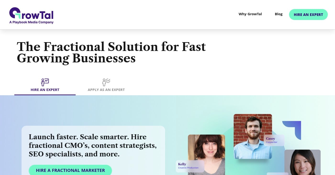 GrowTal fractional marketing talent marketplace