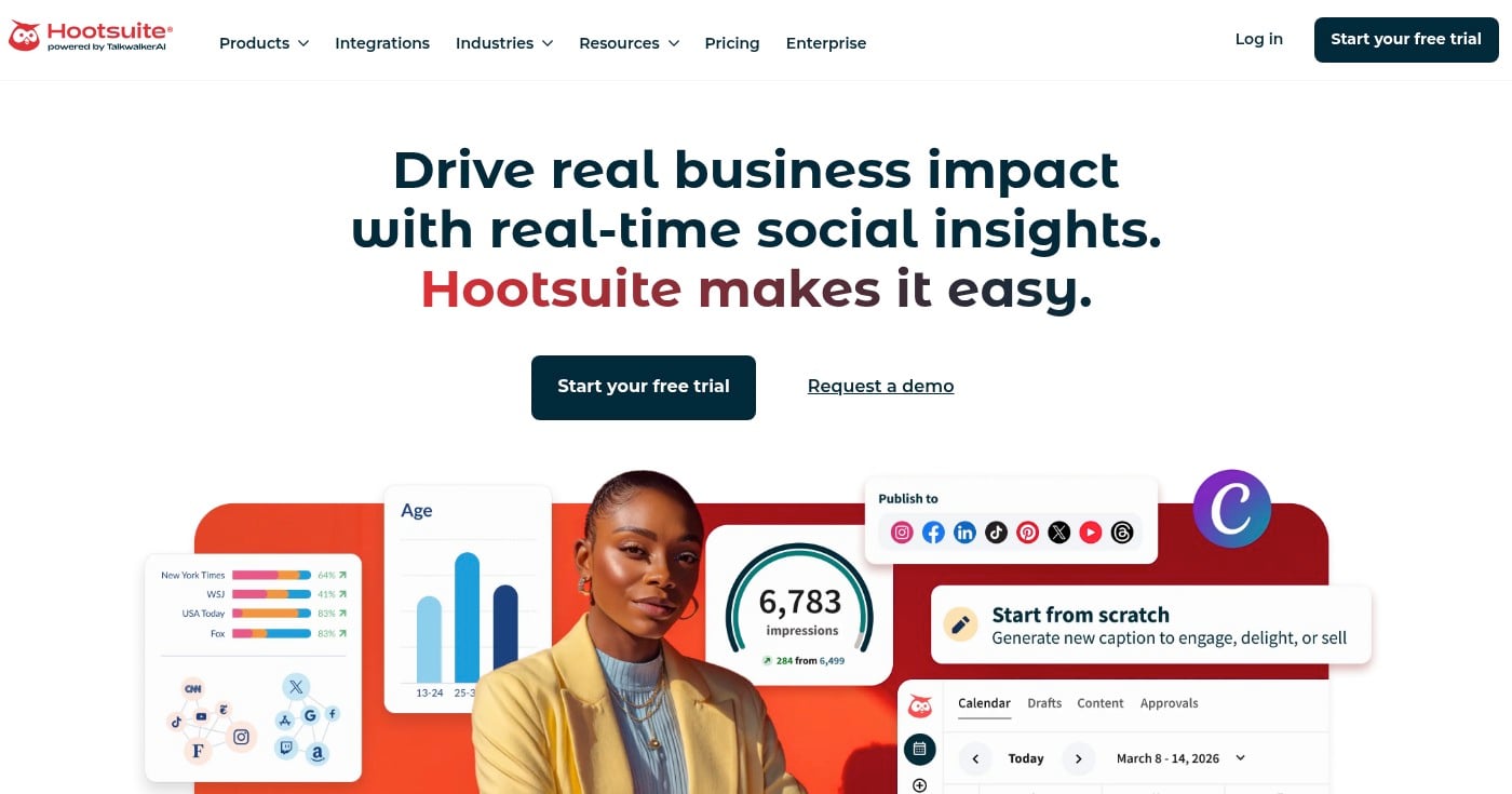 Hootsuite social media management platform screenshot
