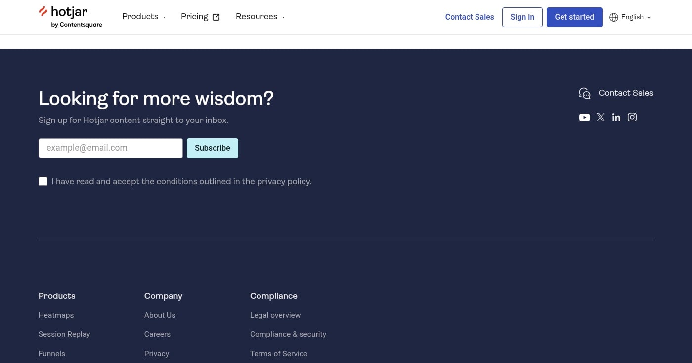 Hotjar behavioral analytics and heatmaps platform homepage