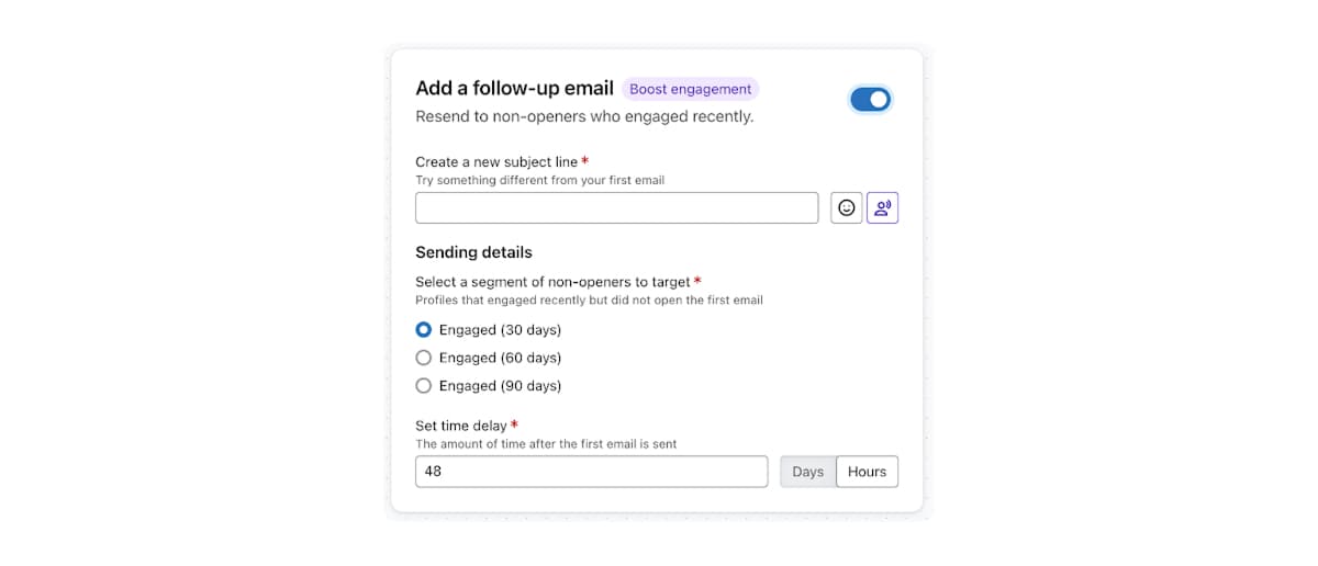 klaviyo add a follow up email