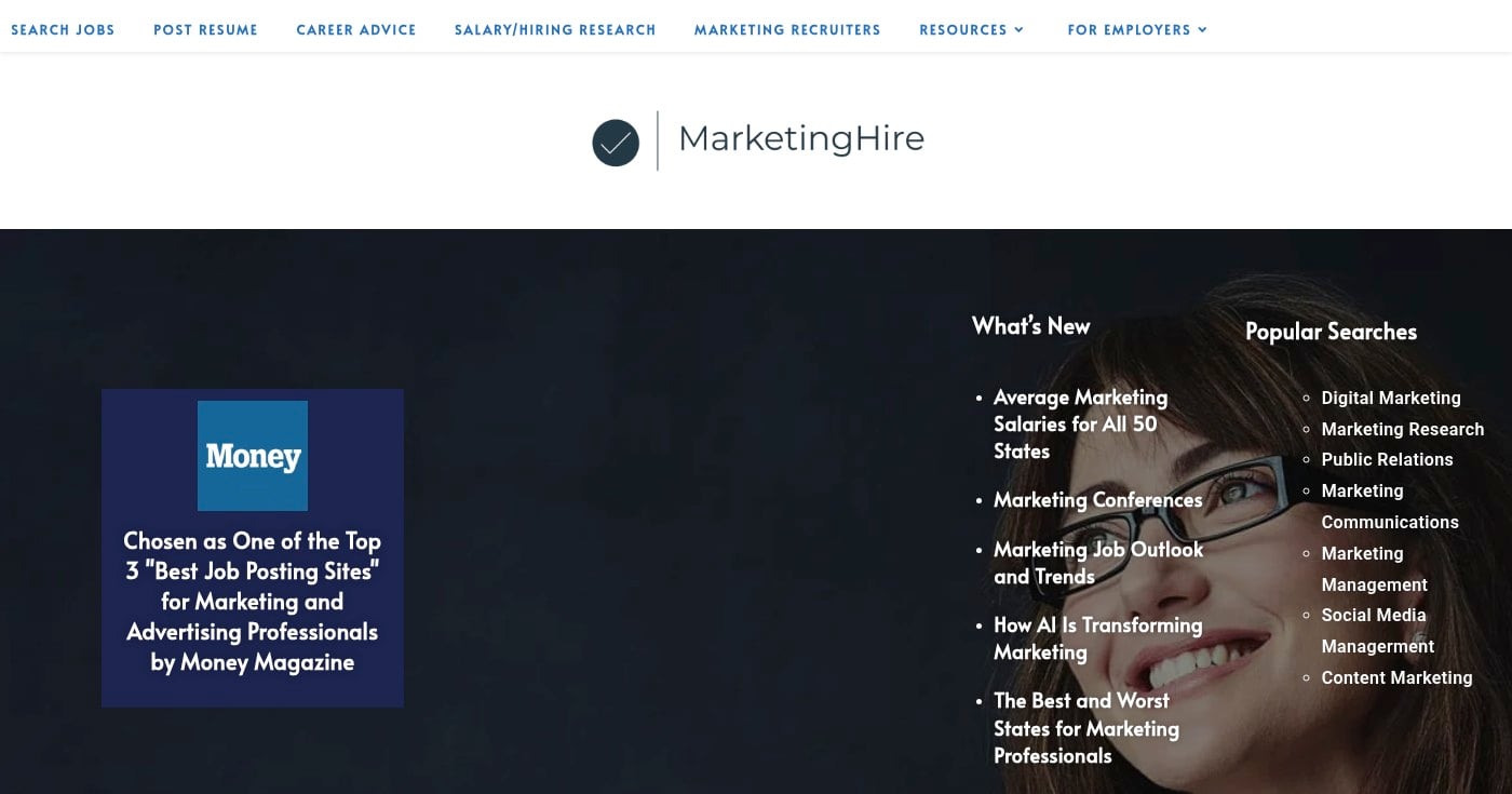 MarketingHire marketing job board