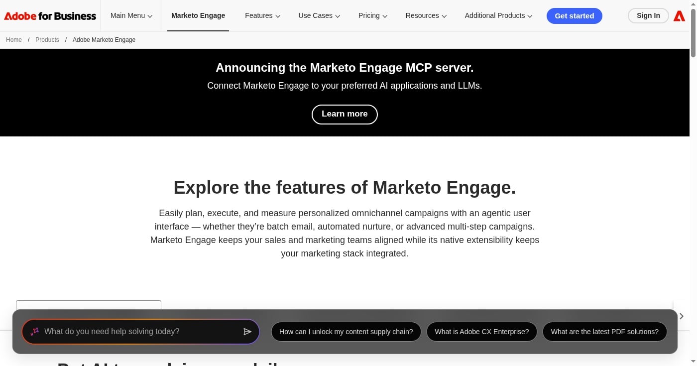 Marketo Engage product screenshot