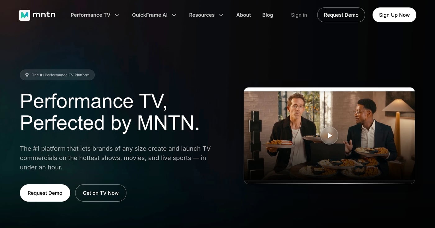 MNTN Performance TV product screenshot