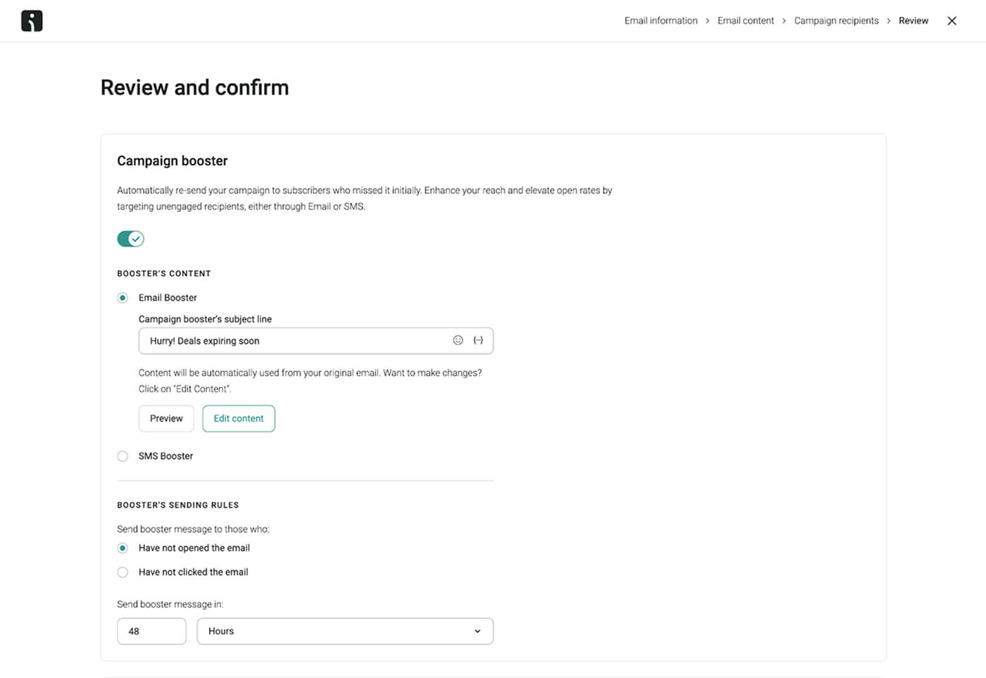omnisend review and confirm