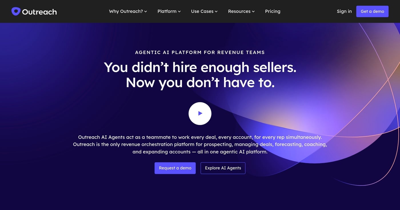 Outreach product screenshot