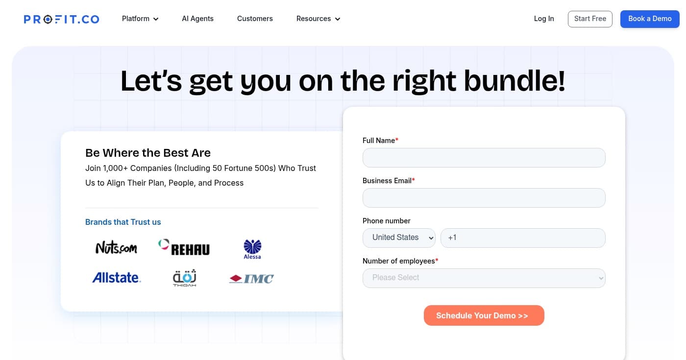 Screenshot of OKRs Tool homepage