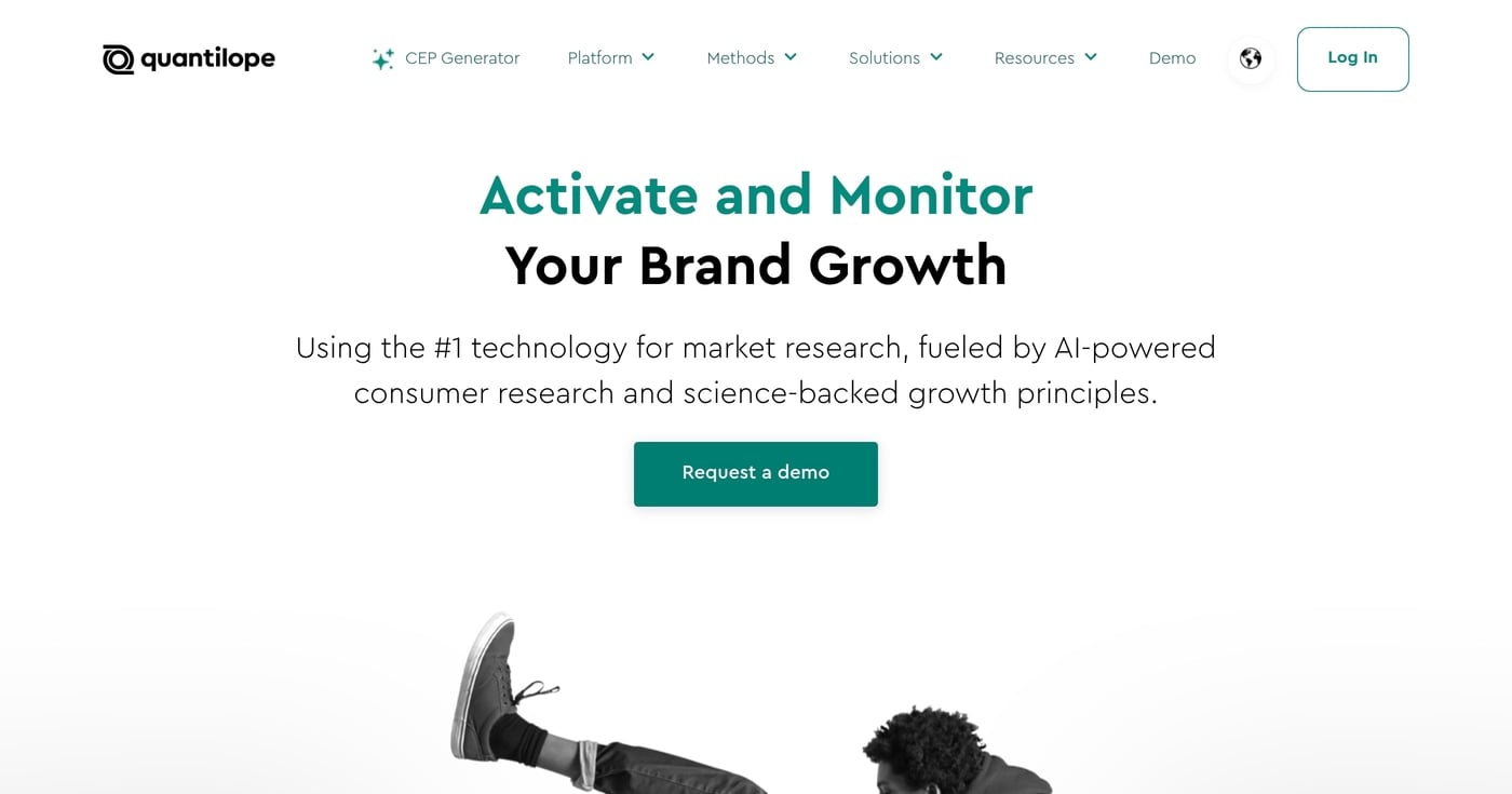quantilope automated quantitative market research platform homepage