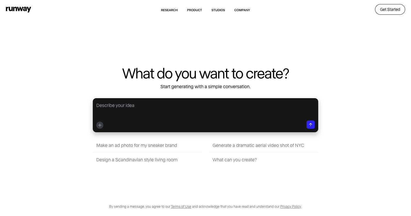 Runway Gen-3 AI video generator interface displaying advanced text-to-video generation and creative controls