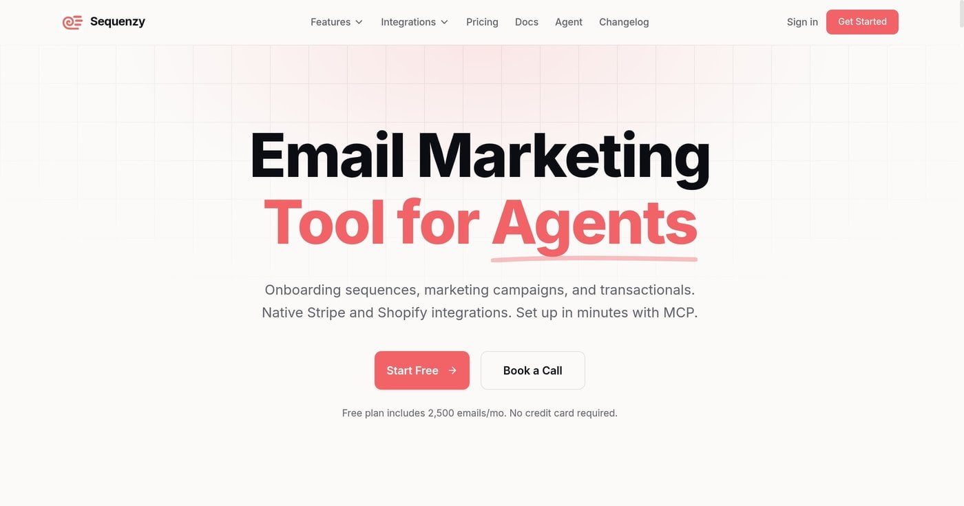 Sequenzy homepage
