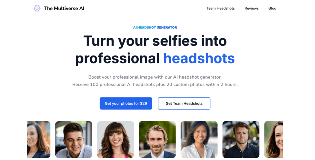 The Multiverse AI homepage, April 2025