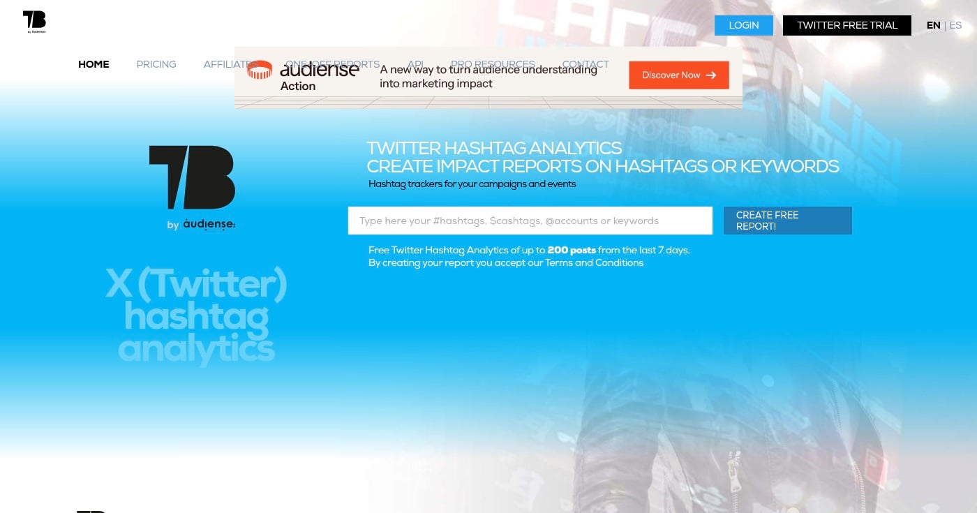 Screenshot of Tweet Binder homepage