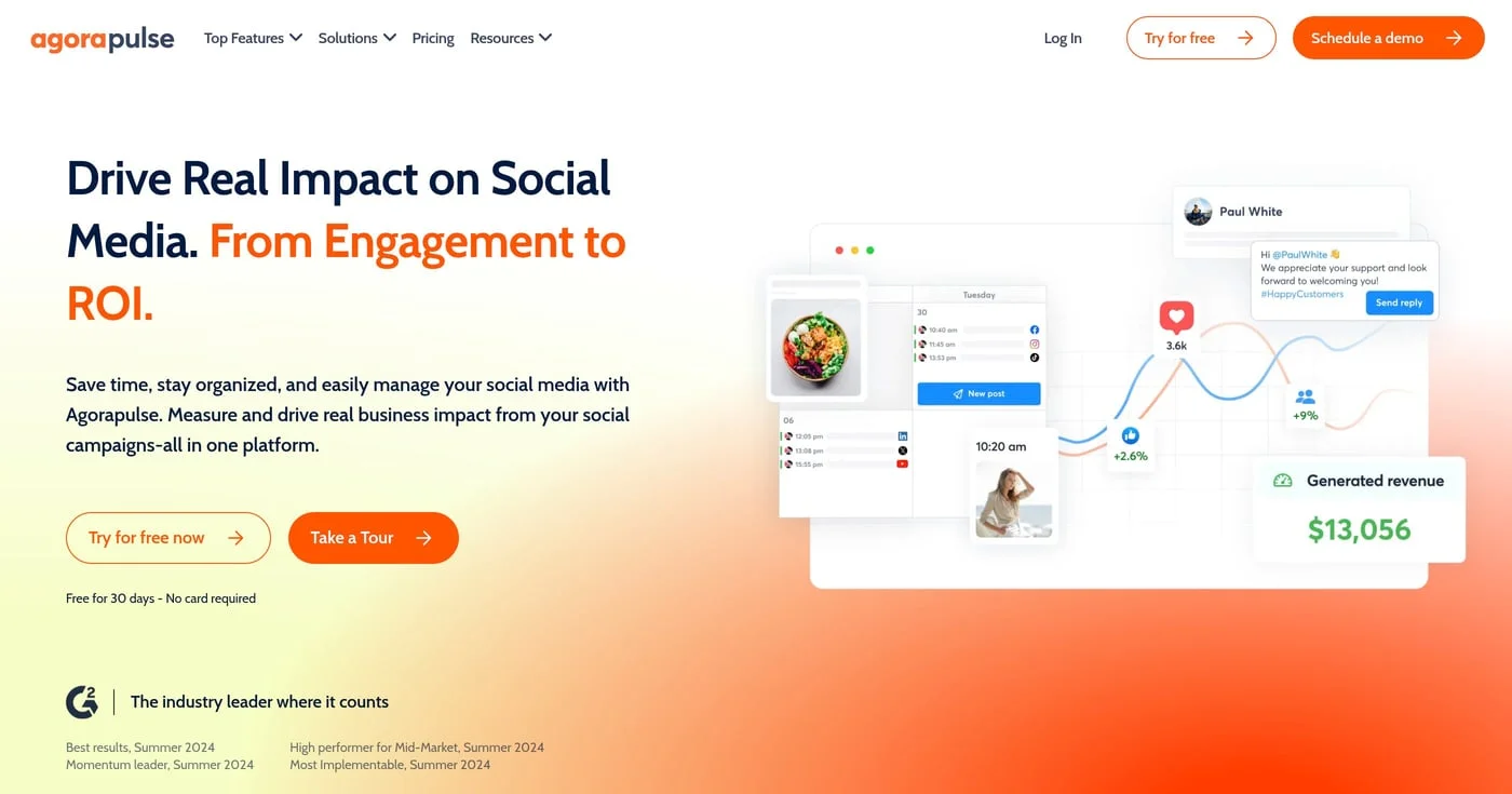 Agorapulse homepage
