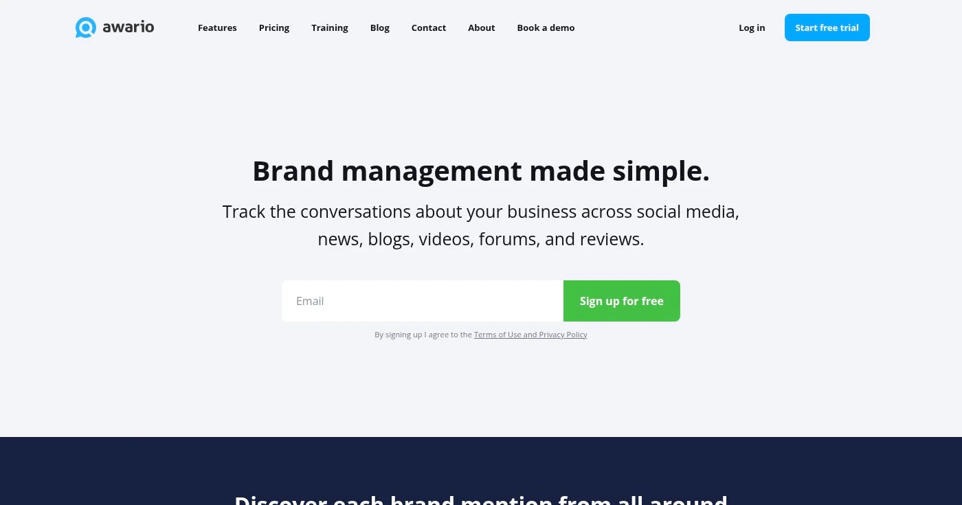 Awario social listening tool screenshot