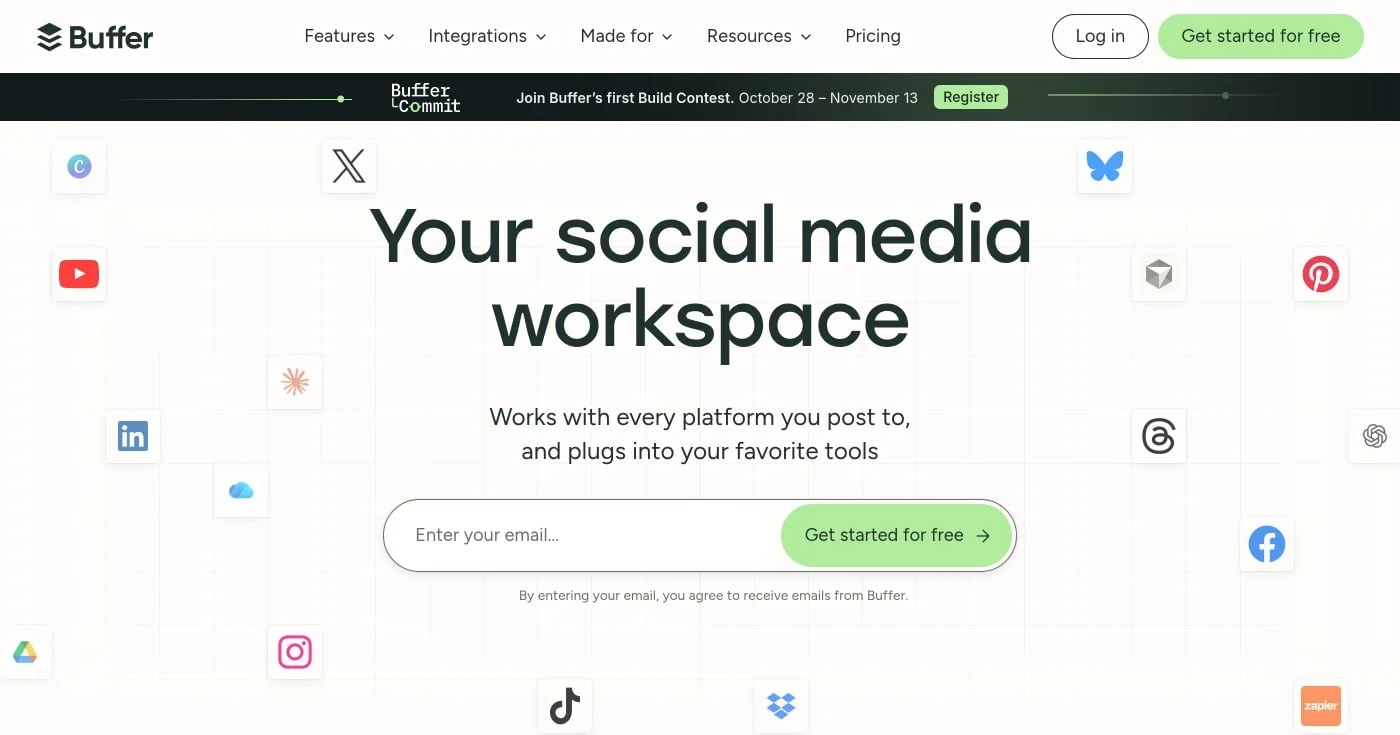 Buffer homepage