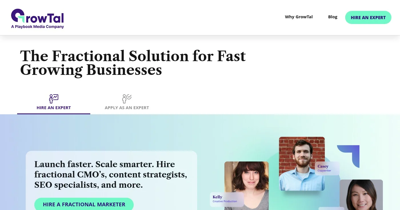GrowTal fractional marketing talent marketplace