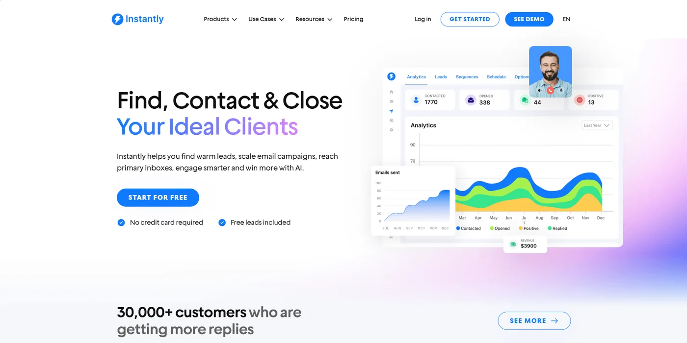 Instantly Homepage