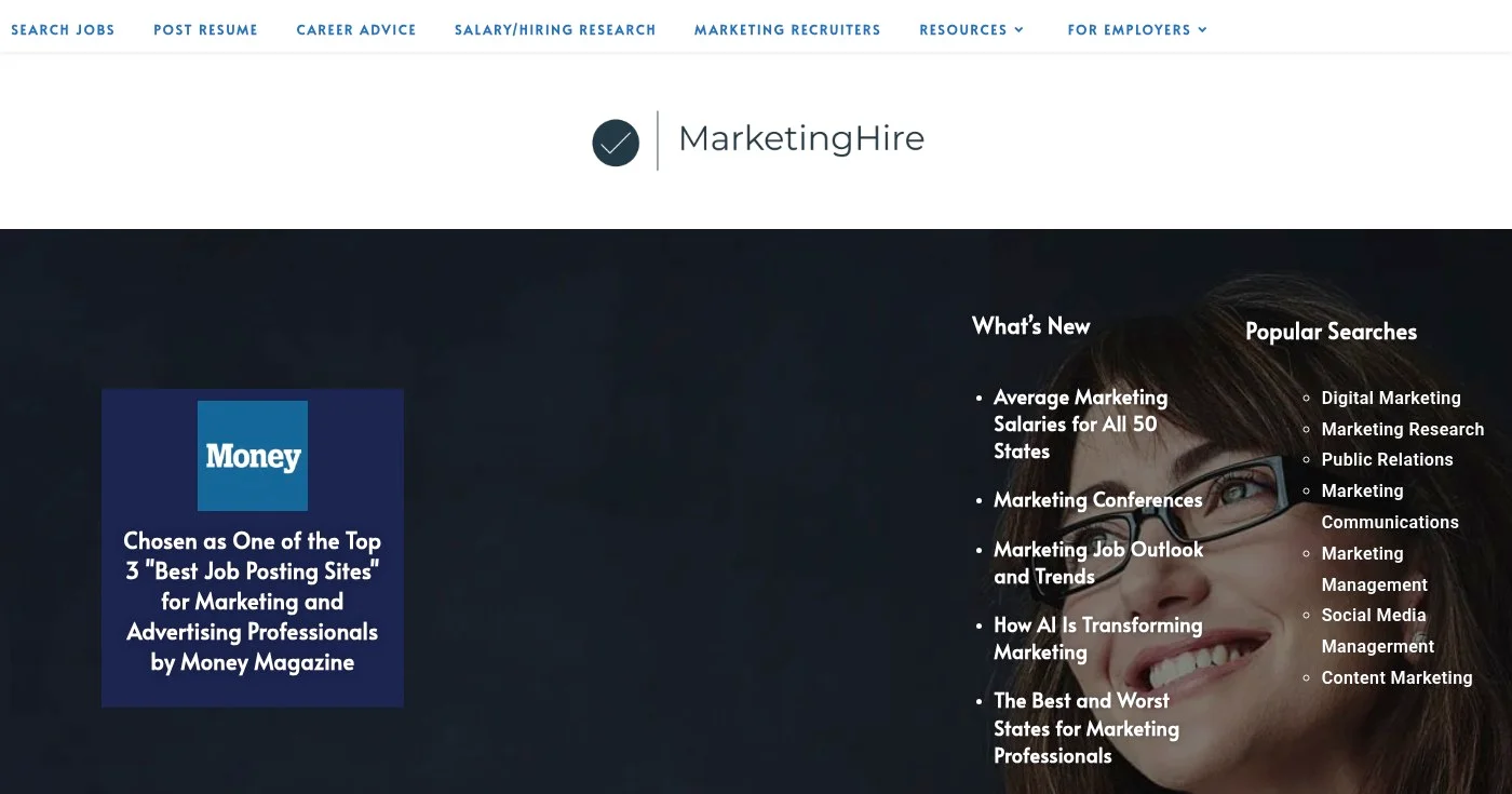 MarketingHire marketing job board