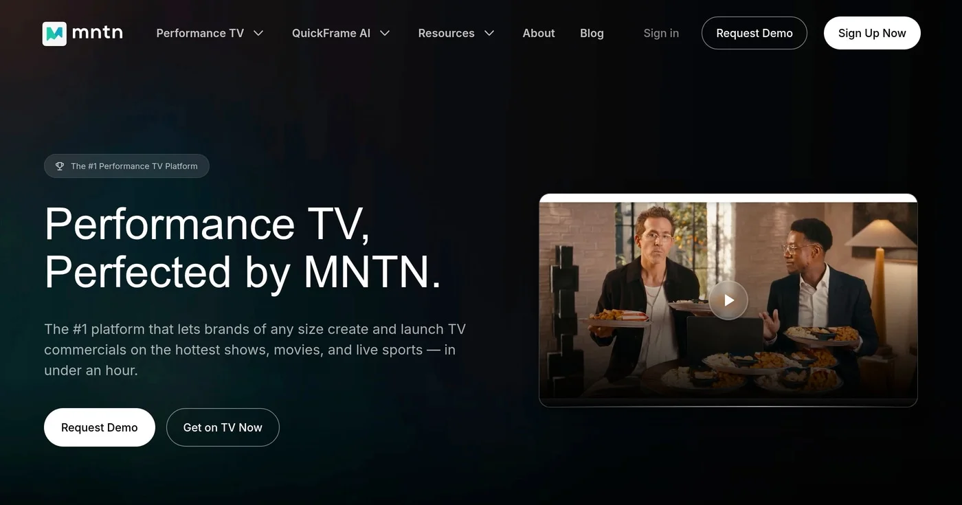 MNTN Performance TV product screenshot