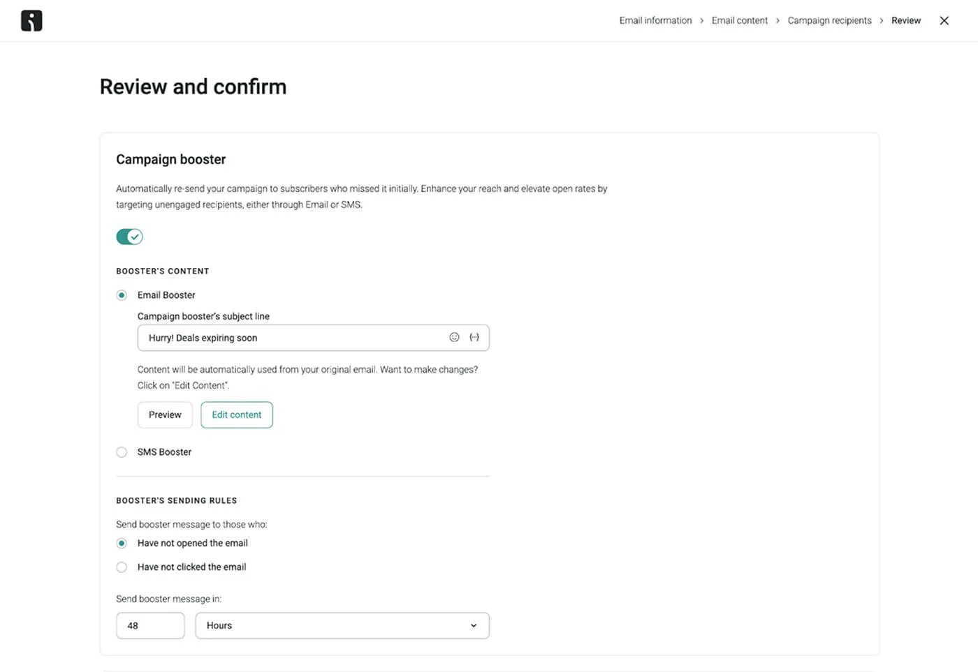 omnisend review and confirm