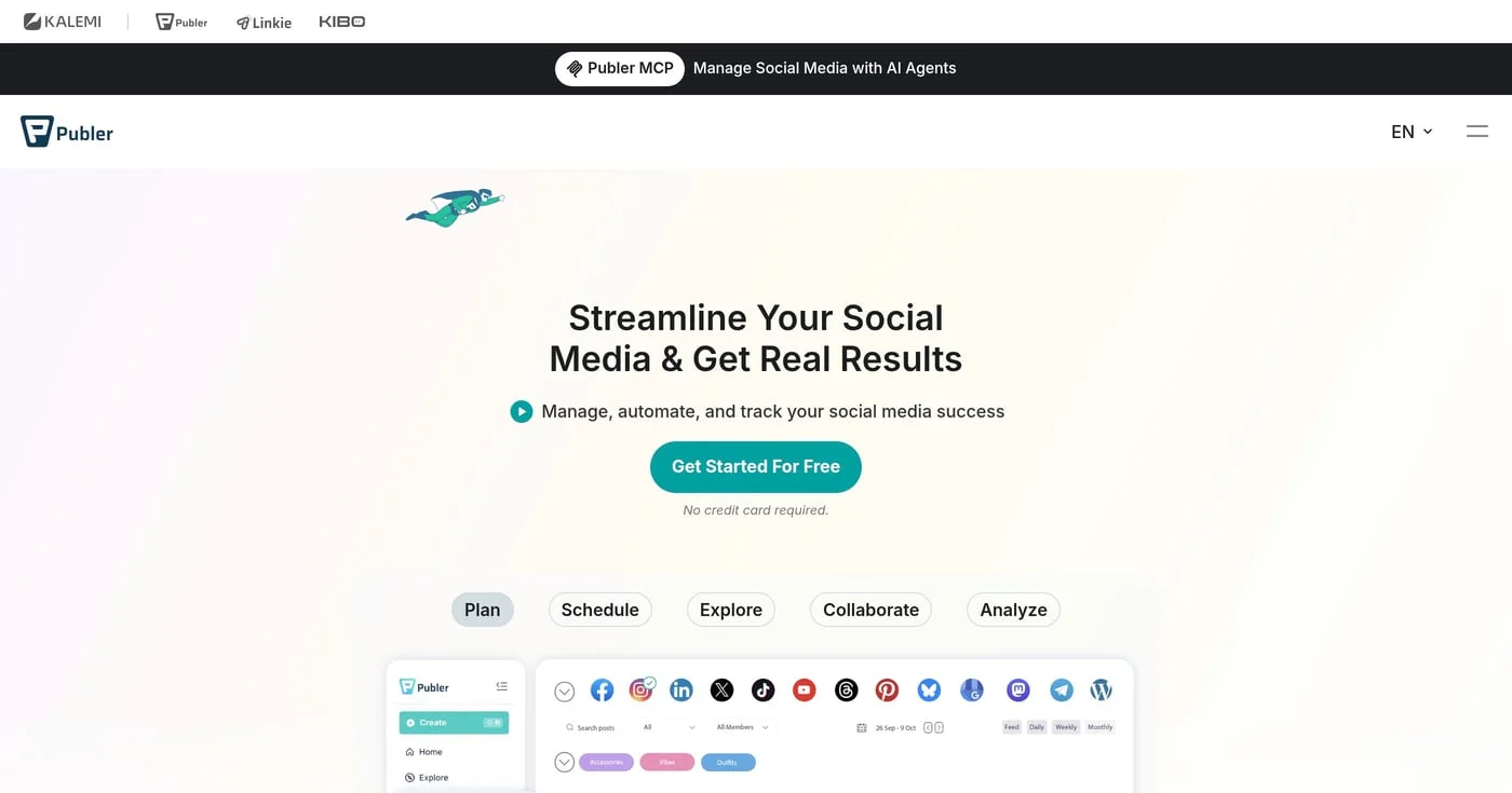 Publer homepage