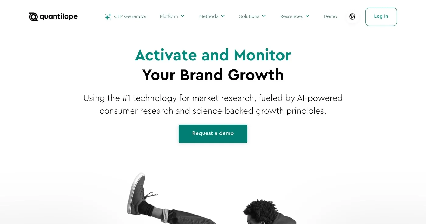 quantilope automated quantitative market research platform homepage