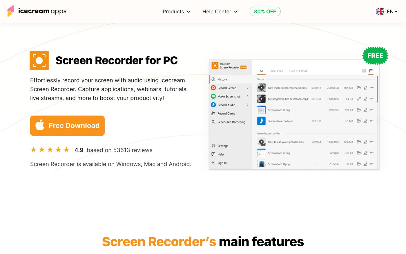 Icecream Screen Recorder