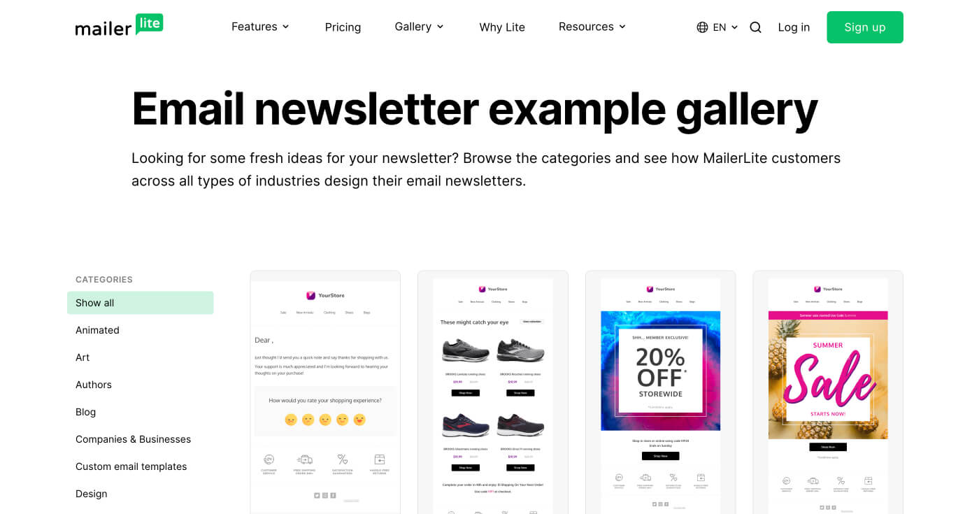 Email Newsletter Example Gallery